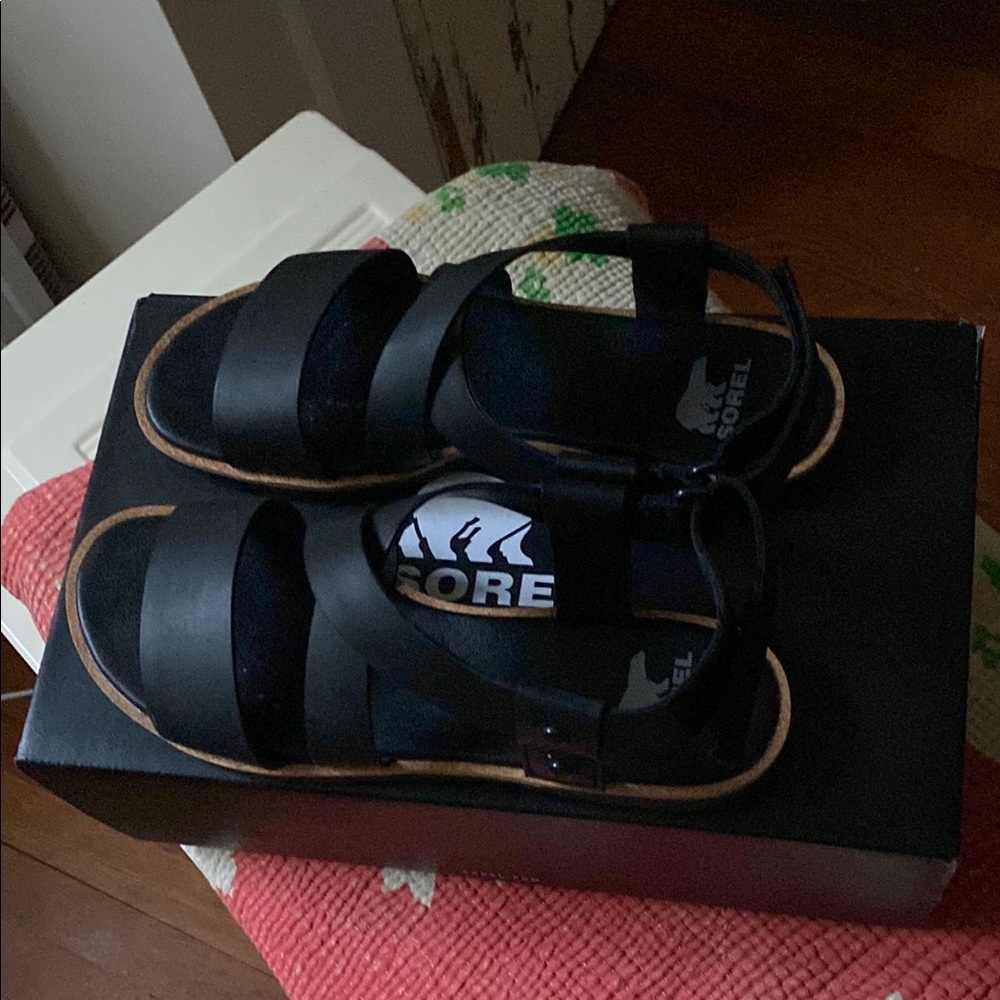 Sorel Black Sandals